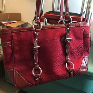 Red coach purse